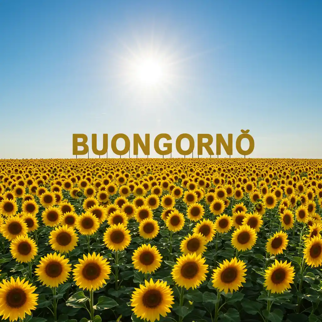 Girasoli in un campo soleggiato