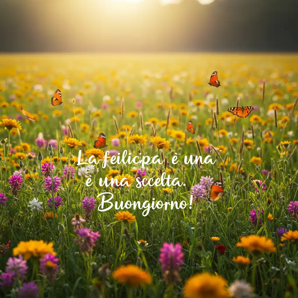 La felicità è una scelta. Buongiorno