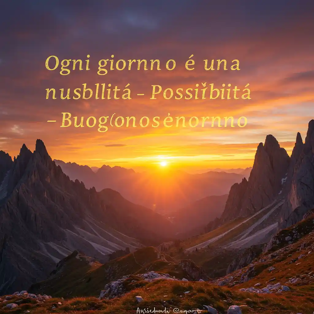 Ogni giorno è una nuova possibilità — Buongiorno