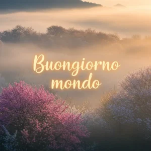i raggi del mattino che filtrano tra i fiori Buongiorno Mondo