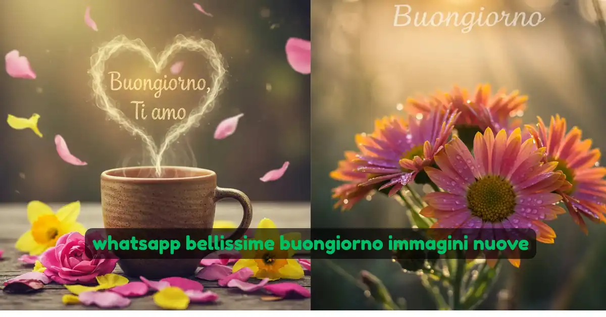 whatsapp bellissime buongiorno immagini nuove