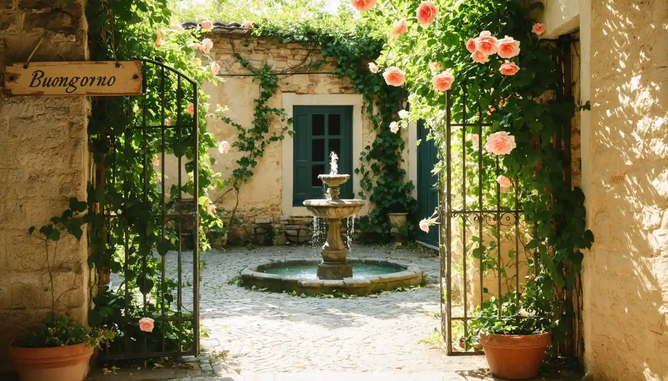 sd ultra A sunlit Italian courtyar 1865711841