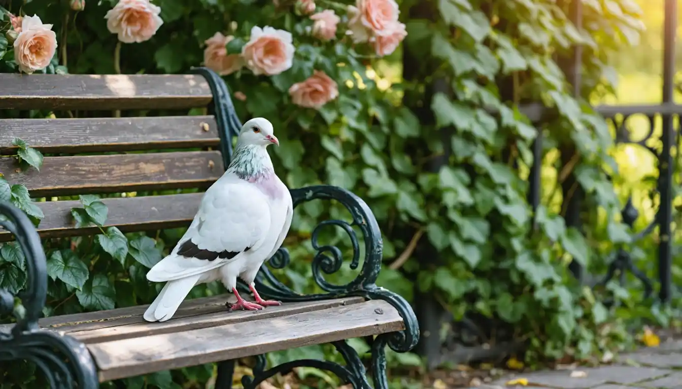 sd ultra white pigeon perched on a 2200897582