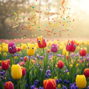 tulipani danzanti Buongiorno whatsapp
