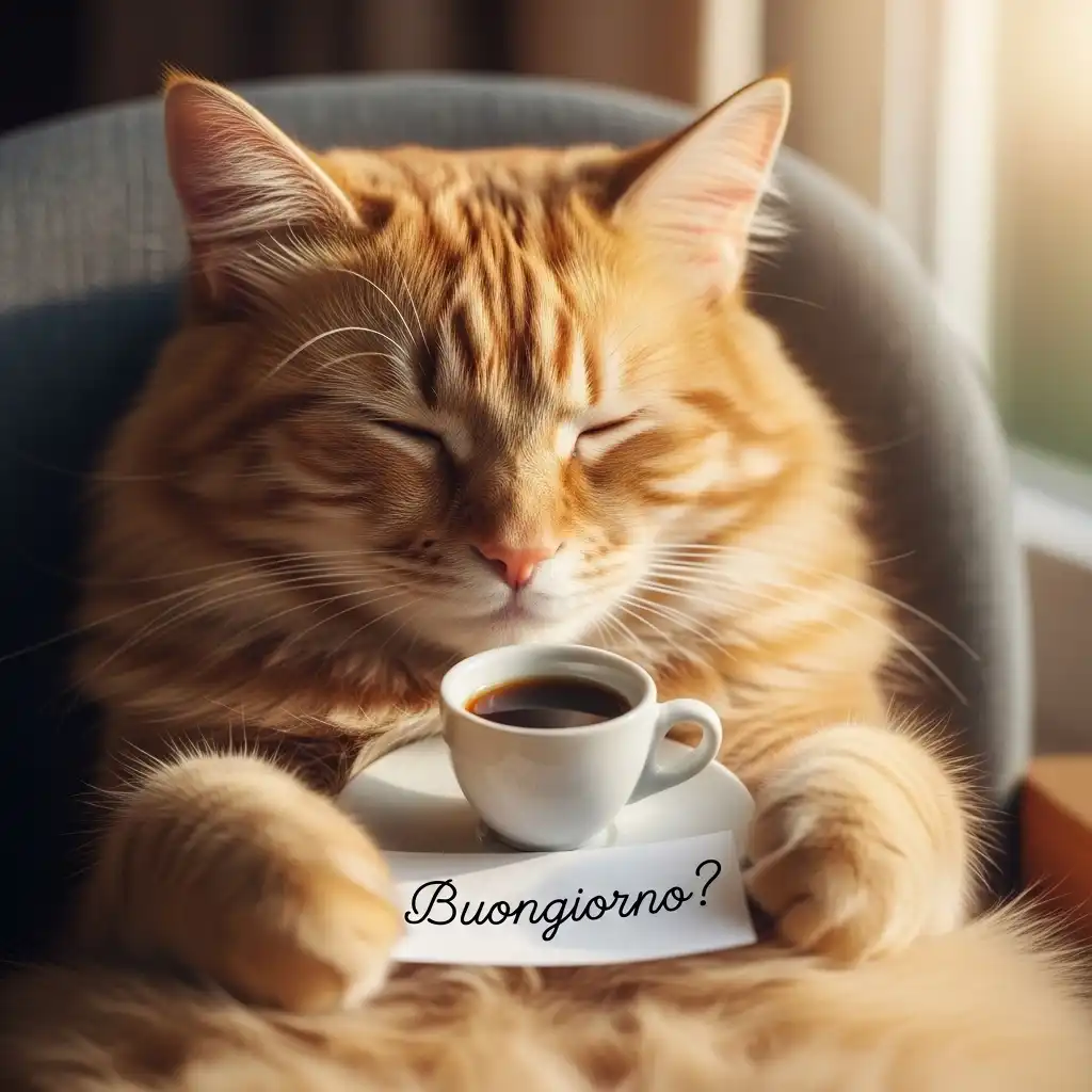 caffè e scritta Buongiorno?