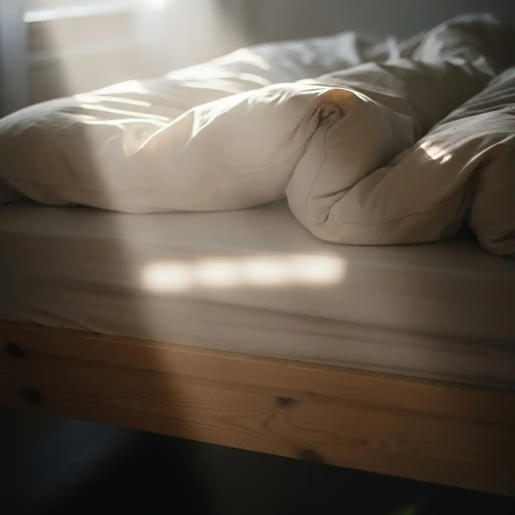 Sole che si nasconde sotto le coperte